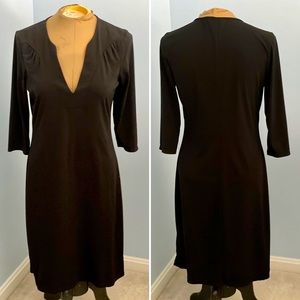 Gap stretch jersey dress with deep V and 3/4 sleeves